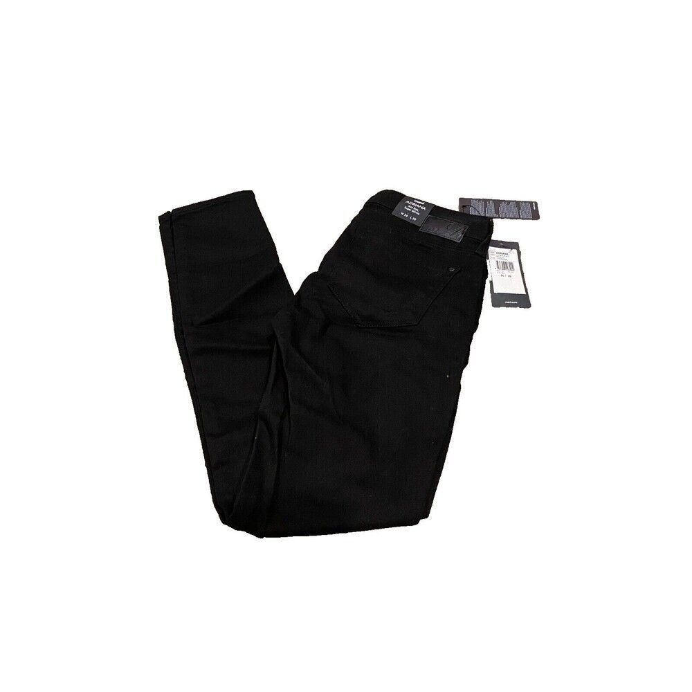 Mavi Women's Adriana Ankle Mid Rise Super Skinny Jeans 26 x 30 Double Black